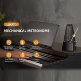 LEKATO Mechanical Metronome Bell Universal Metal Movement Track Beat Tempo