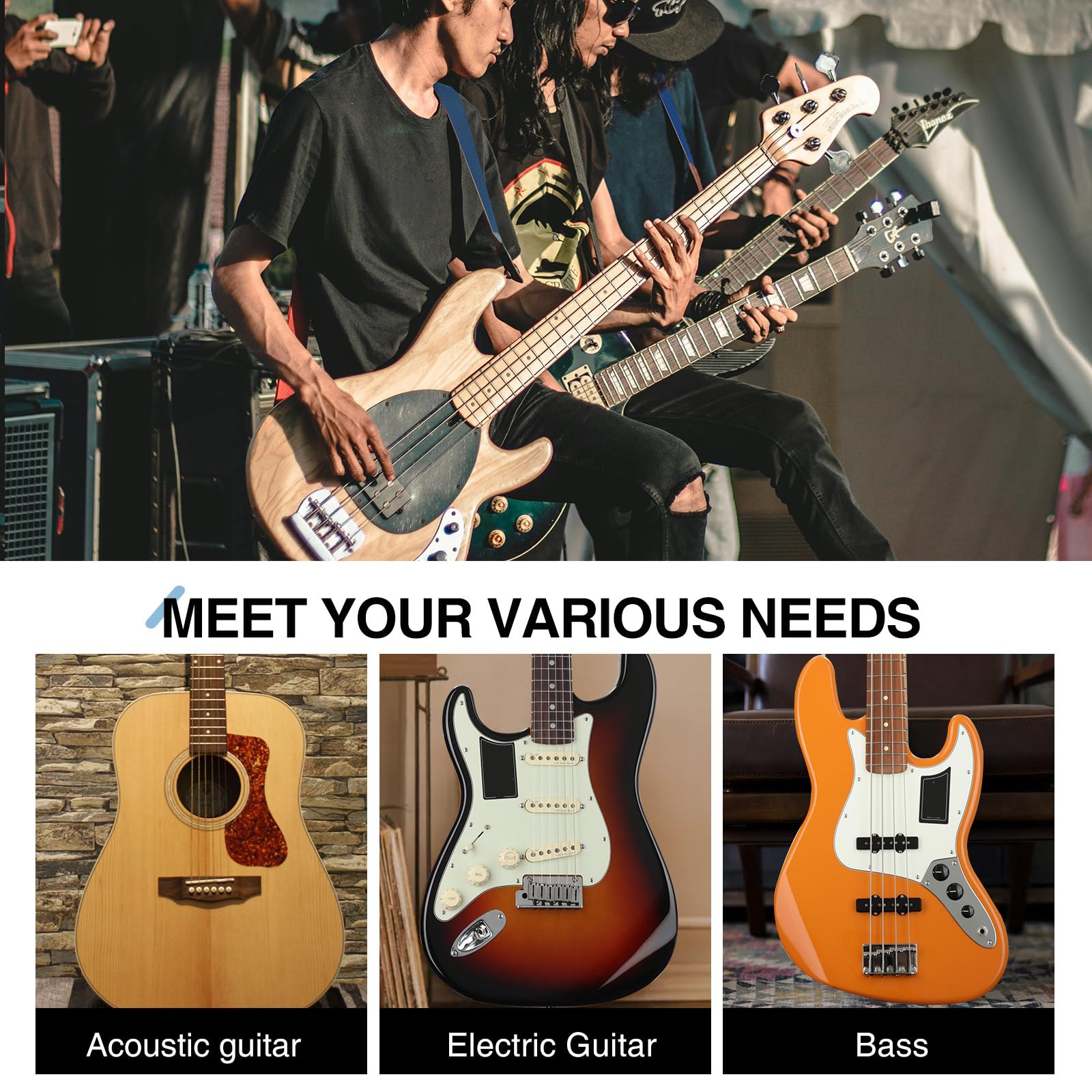 LEKATO Western Cowboy Denim Guitar Straps