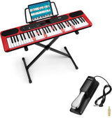 LEKATO YM-338 61 Keys Electronic Piano Keyboard Sustain Pedal w/ Lighted Key
