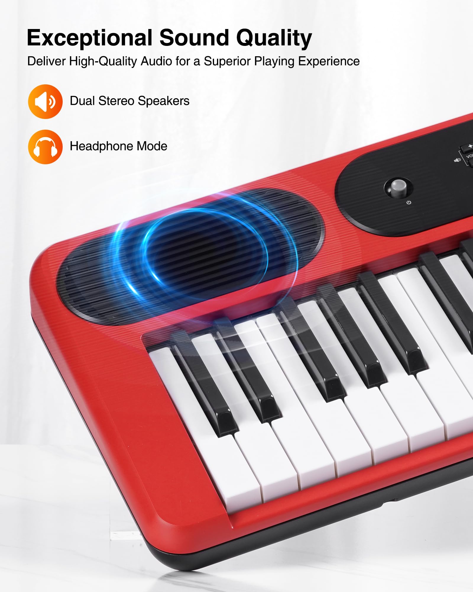 LEKATO YM-338 61 Keys Electronic Piano Keyboard Sustain Pedal w/ Lighted Key