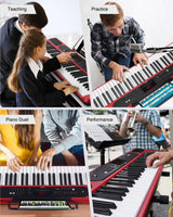 LEKATO YM-338 61 Keys Electronic Piano Keyboard Sustain Pedal w/ Lighted Key