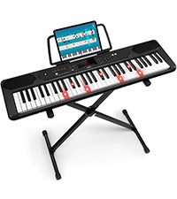 LEKATO YM-338 61 Keys Electronic Piano Keyboard Sustain Pedal w/ Lighted Key