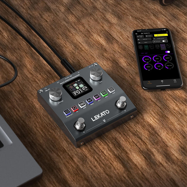 Guitar Machine Sound Module LEKATO ME-01 Multi Effects Processor Guitar Pedal w/6 Effects Modules ...