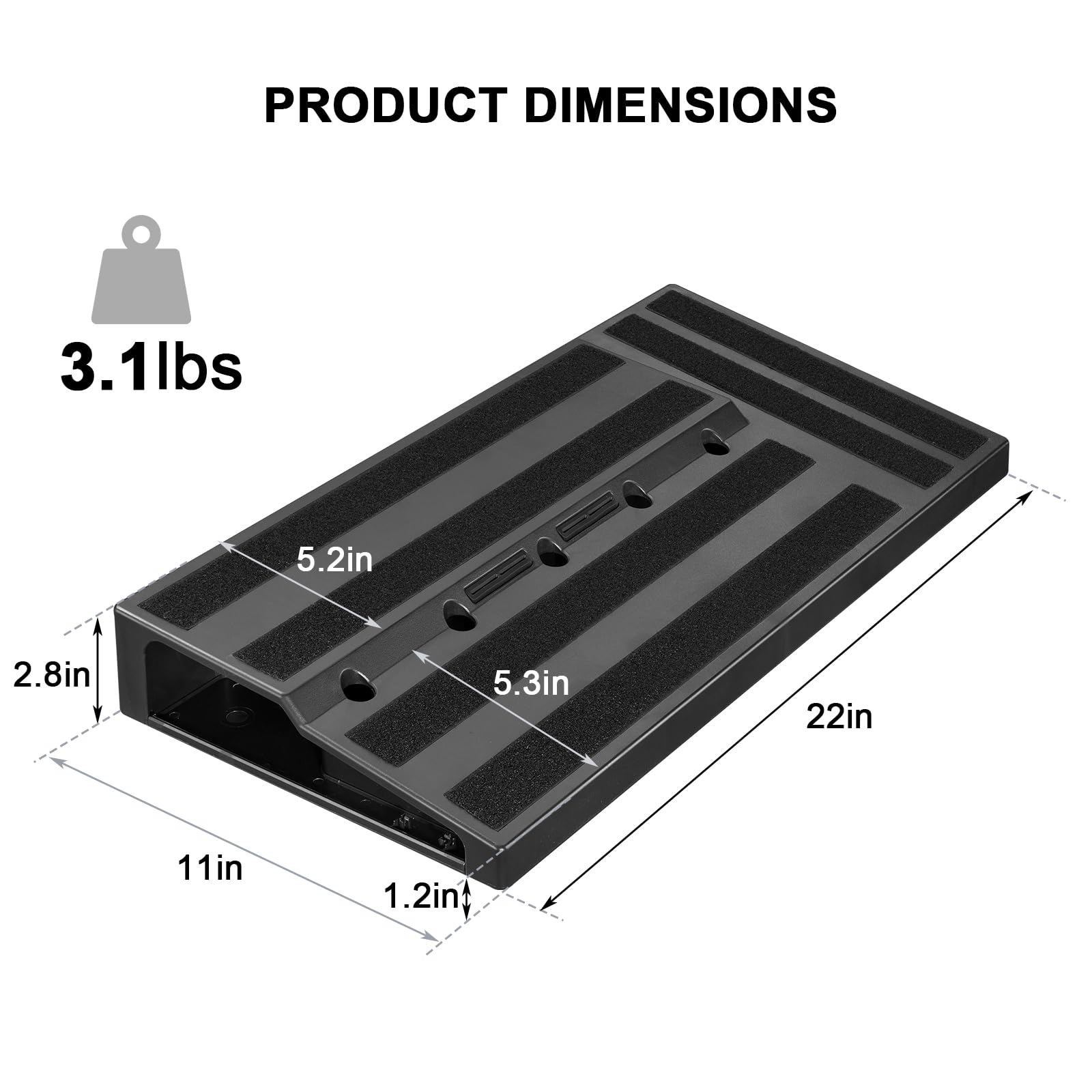 LEKATO RPB-1P Guitar Pedal Board Carry Bag(22"x11"x2.8")