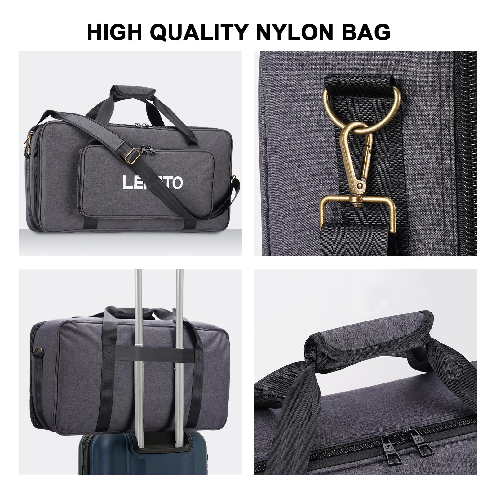 LEKATO RPB-1P Guitar Pedal Board Carry Bag(22"x11"x2.8")