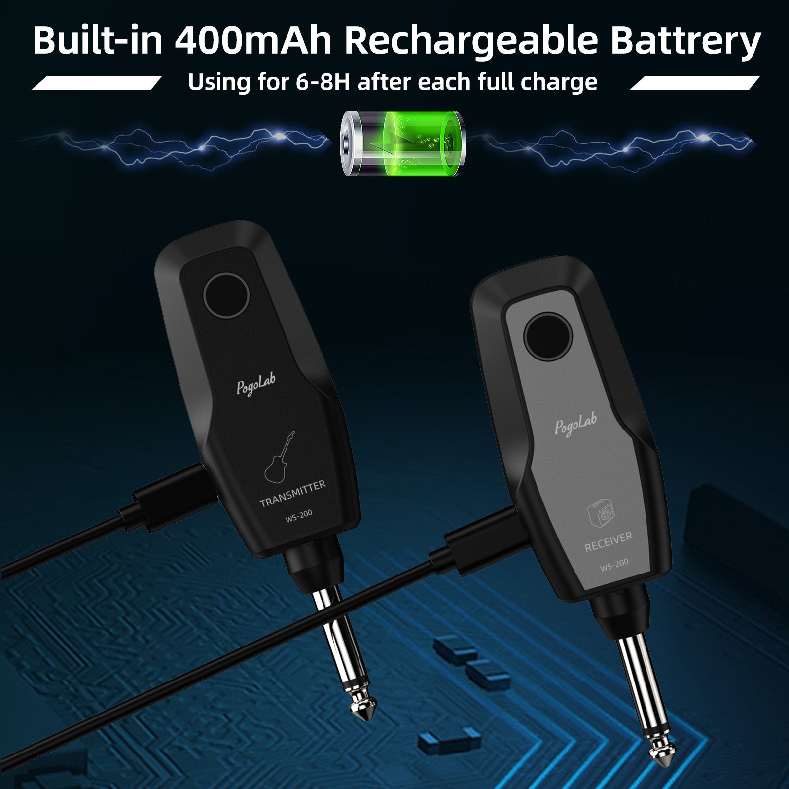 POGOLAB WS-200 2.4G Wireless Guitar System