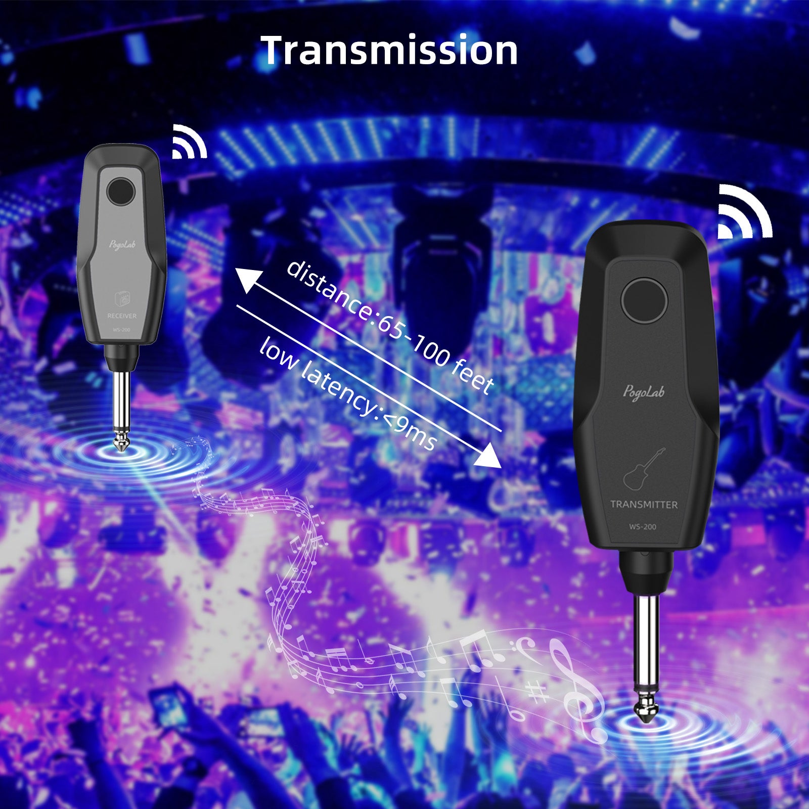 POGOLAB WS-200 2.4G Wireless Guitar System