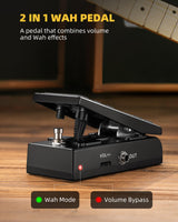 LEKATO CP-520 Mini Guitar Pedal Wah Active Volume Control