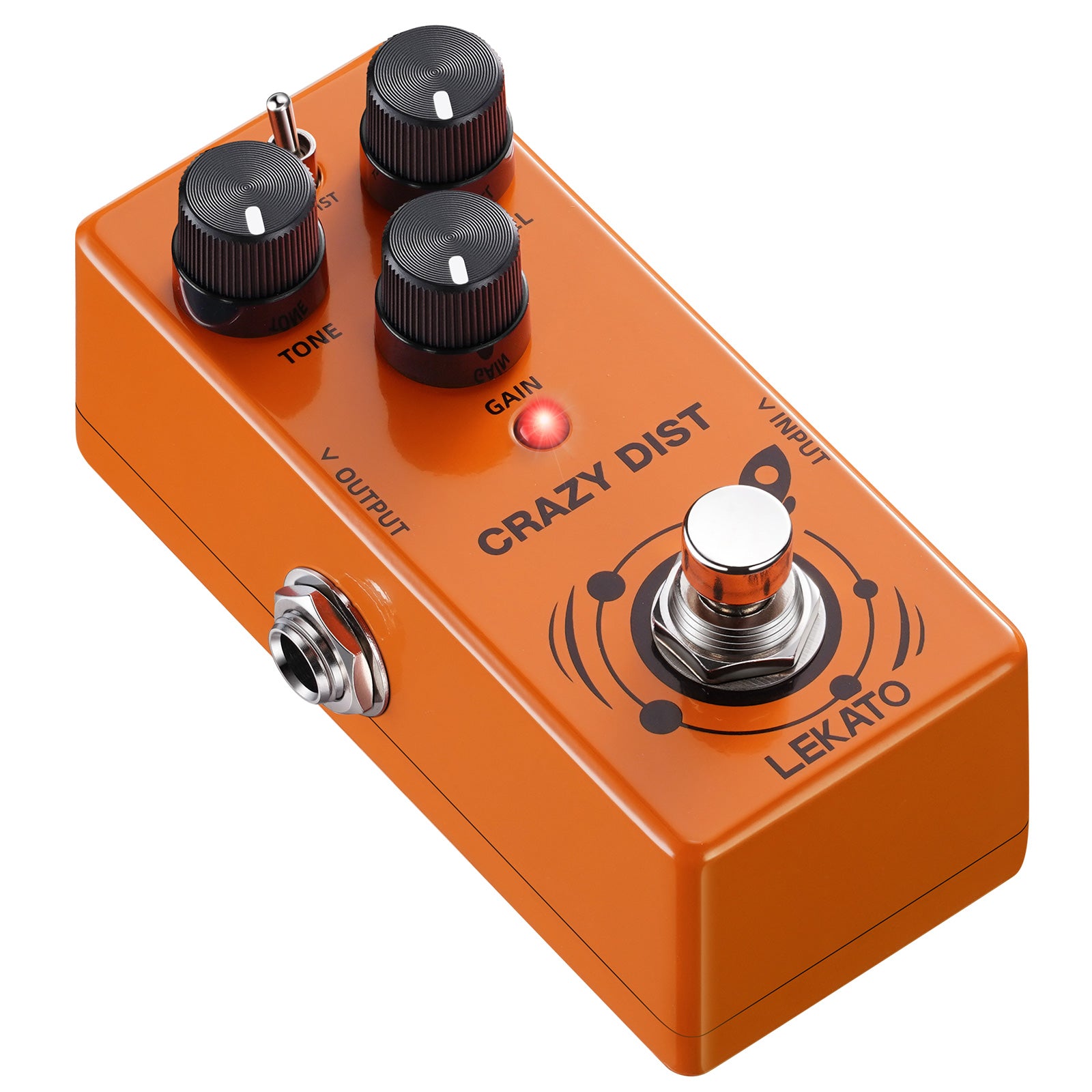 LEKATO DS-02 CRAZY DIST Distortion Effect Pedal Bass Cut/Dist Modes for Electric Guitar