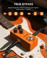 LEKATO DS-02 CRAZY DIST Distortion Effect Pedal Bass Cut/Dist Modes for Electric Guitar