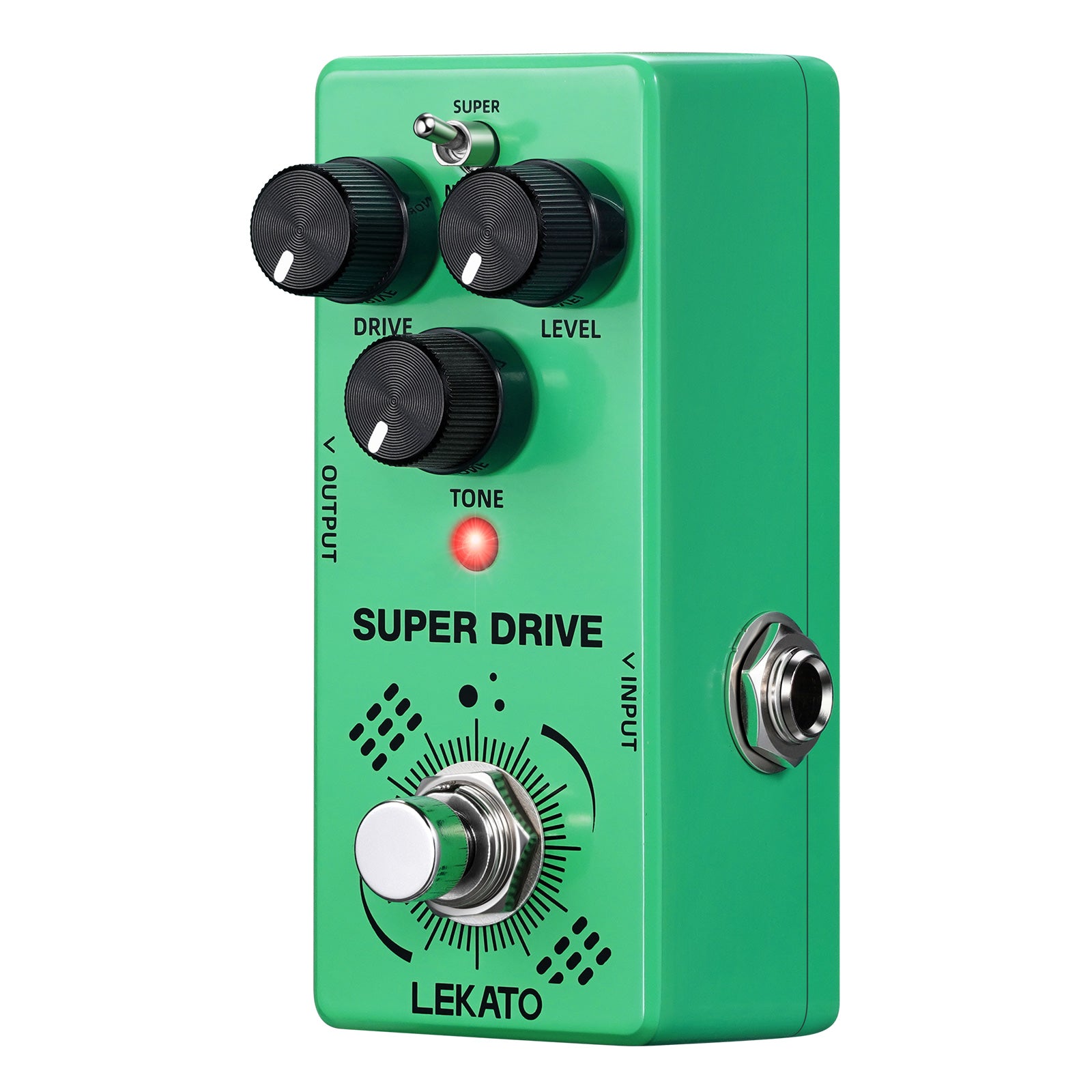 LEKATO OD-02 SUPER DRIVE Guitar Pedal TS Green Box Overdrive Super/Normal Modes