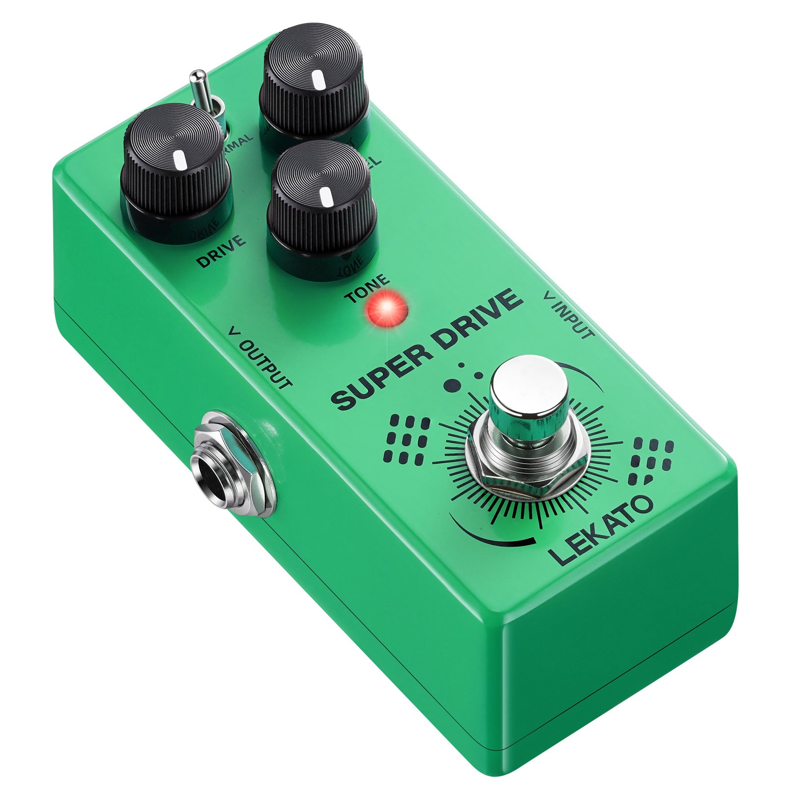 LEKATO OD-02 SUPER DRIVE Guitar Pedal TS Green Box Overdrive Super/Normal Modes