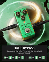 LEKATO OD-02 SUPER DRIVE Guitar Pedal TS Green Box Overdrive Super/Normal Modes