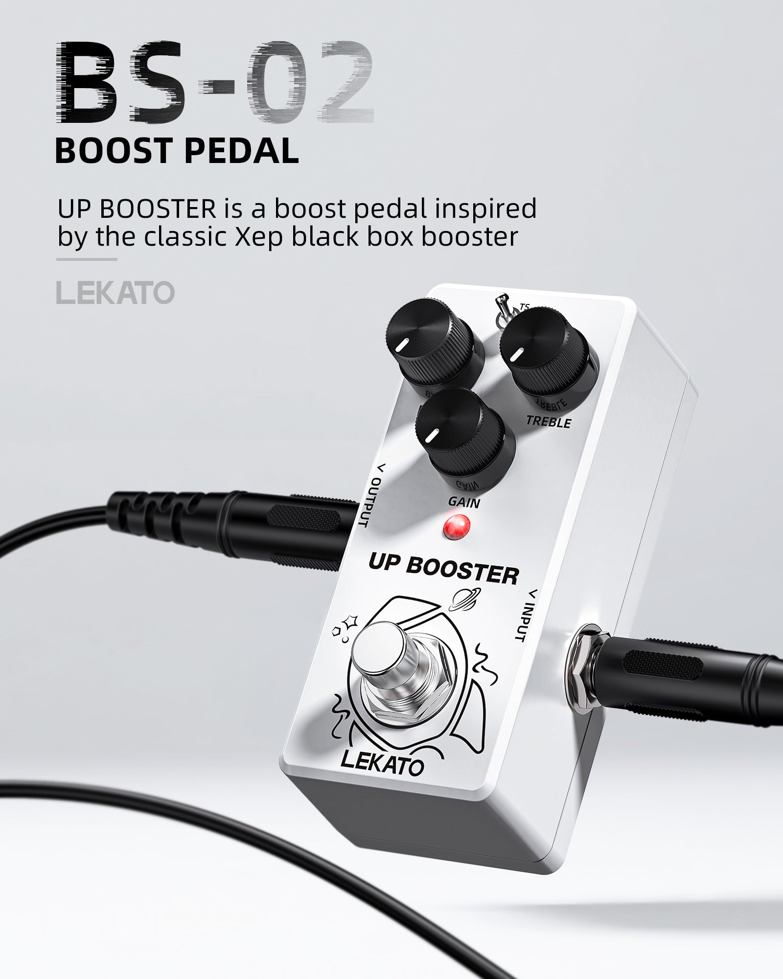 LEKATO BS-02 UP BOOSTER Pedal Classic XEP TS/CLEAN Modes