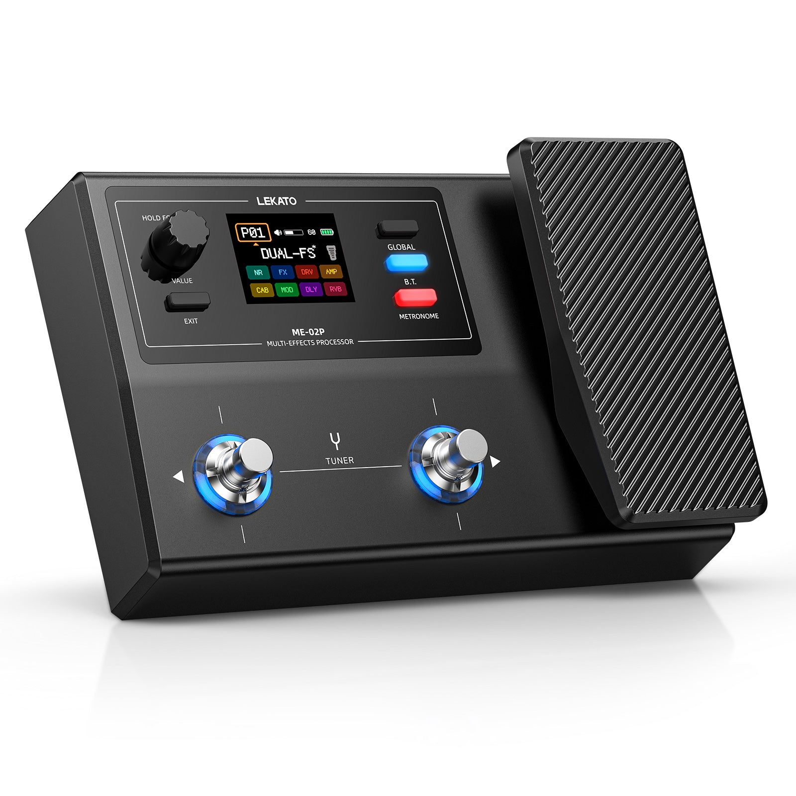 LEKATO ME-02P マルチエフェクター LEKATO ME-02P Rechargeable Multi Effects Guitar Pedal Wah Volume