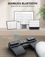 LEKATO WT-2 Slient Page Turning Pedal W/ Music Ctrl