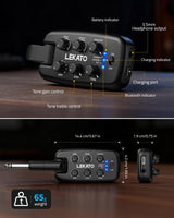LEKATO PA-2 Guitar Headphone Amplifier Bluetooth Practice Amp