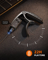 LEKATO TC50 2 In 1 Guitar Capo Tuner Electroplating Black