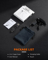 LEKATO TC50 2 In 1 Guitar Capo Tuner Electroplating Black