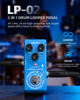 LEKATO LP-02 Looper Guitar Pedal Drum Machine
