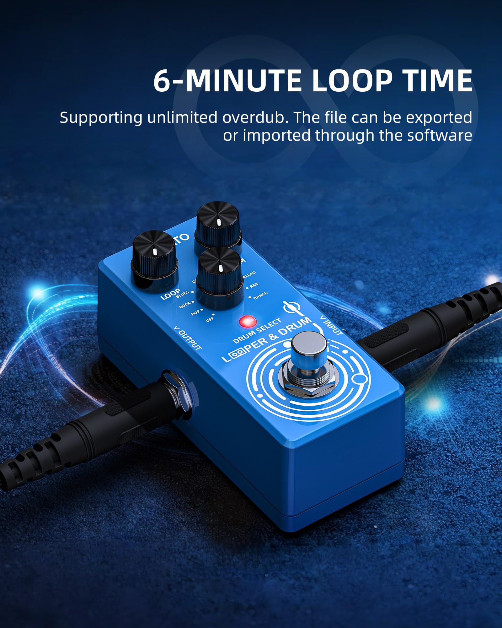 LEKATO LP-02 Looper Guitar Pedal Drum Machine