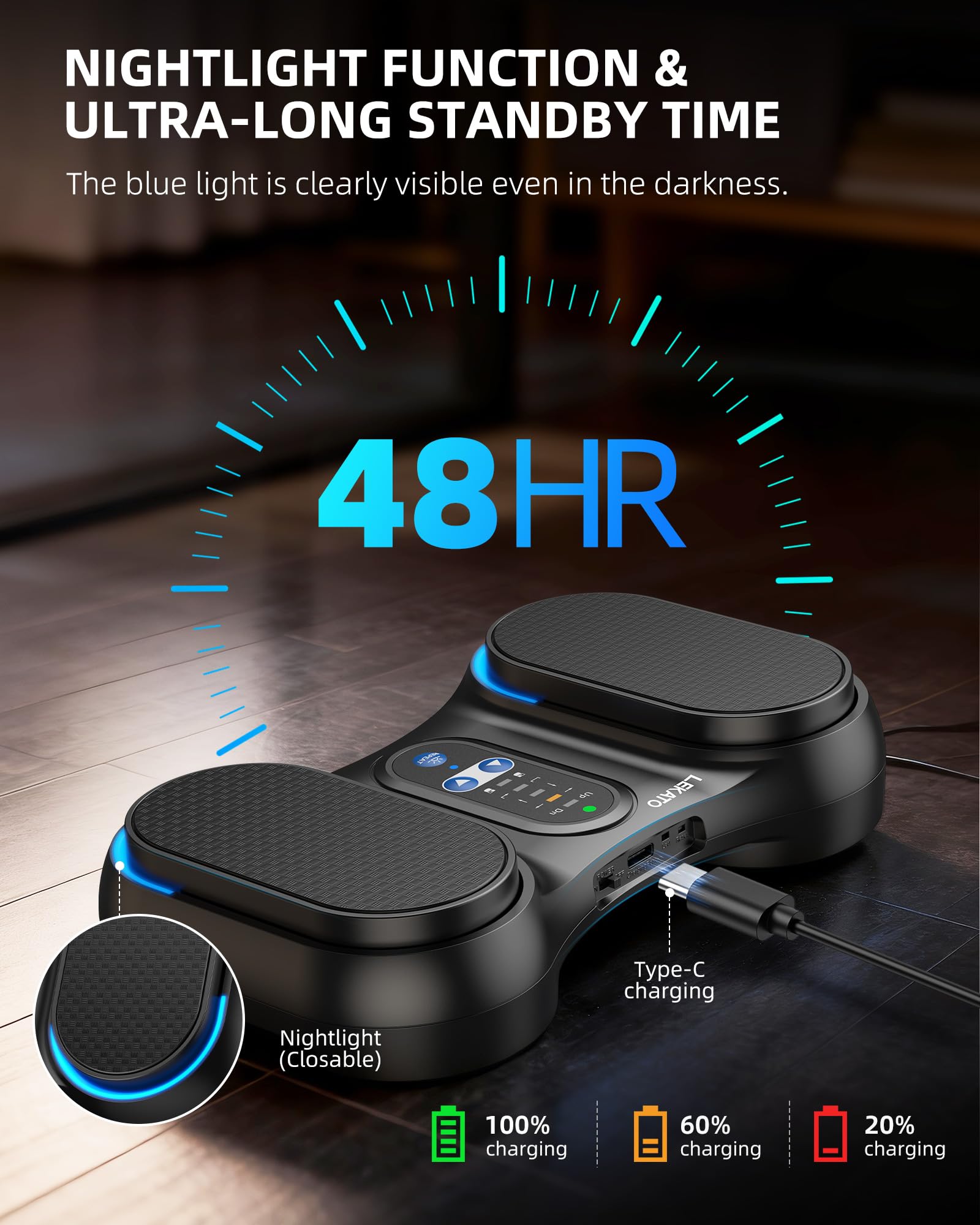 LEKATO WT-3 Bluetooth Wireless Page Turner Portable Foot Pedal