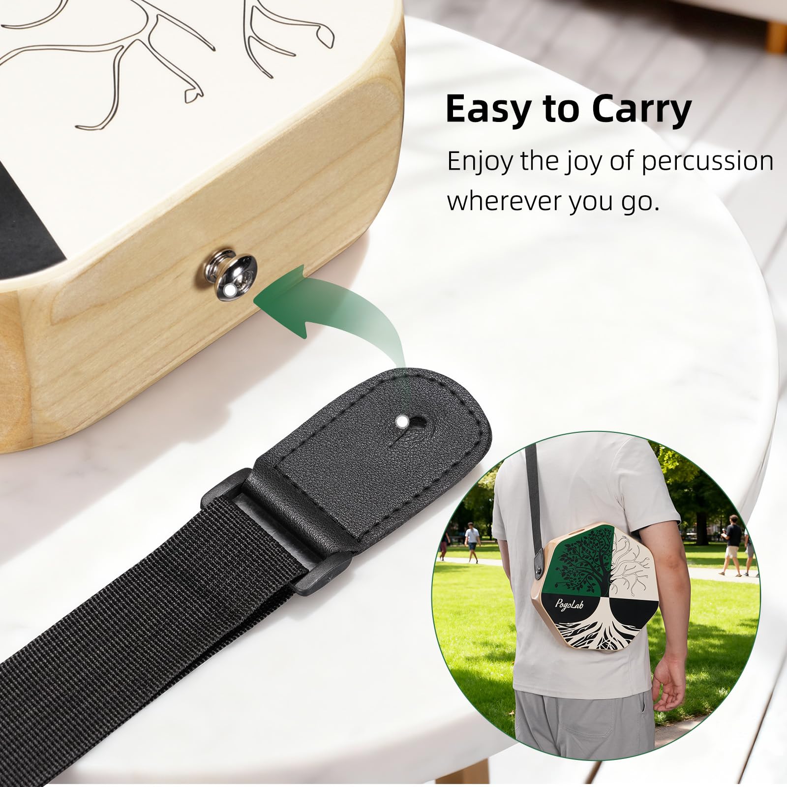 POGOLAB Three Tone Cajon Portable Travel Drum Box