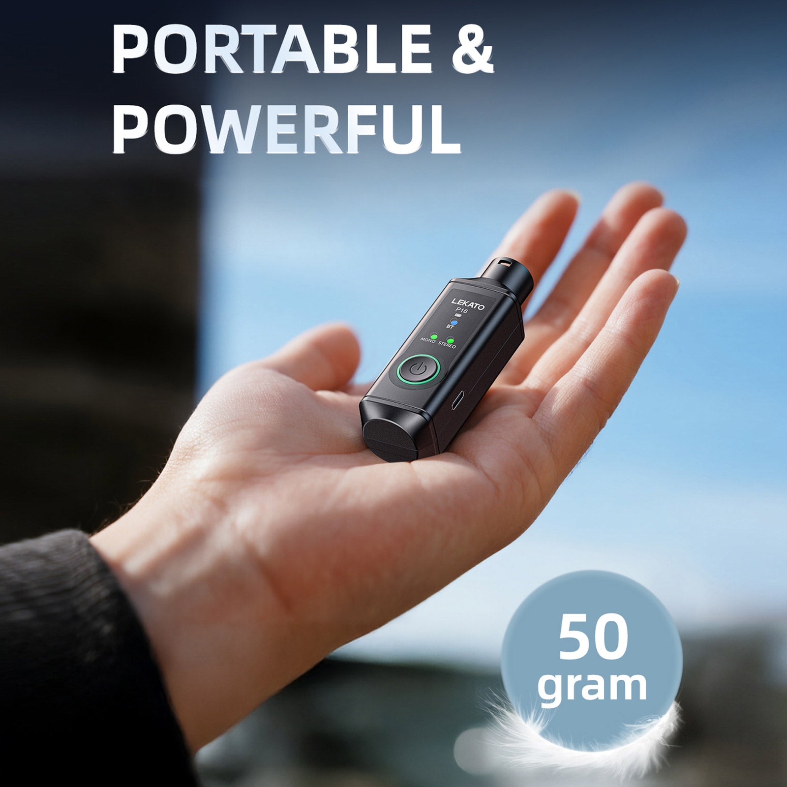 LEKATO P16 XLR Receiver Stereo/Mono Bluetooth Studio Dj XLR Receiver