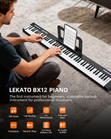 LEKATO BX12 Digital Piano 88 Keys 4 Pcs Folding Keyboard
