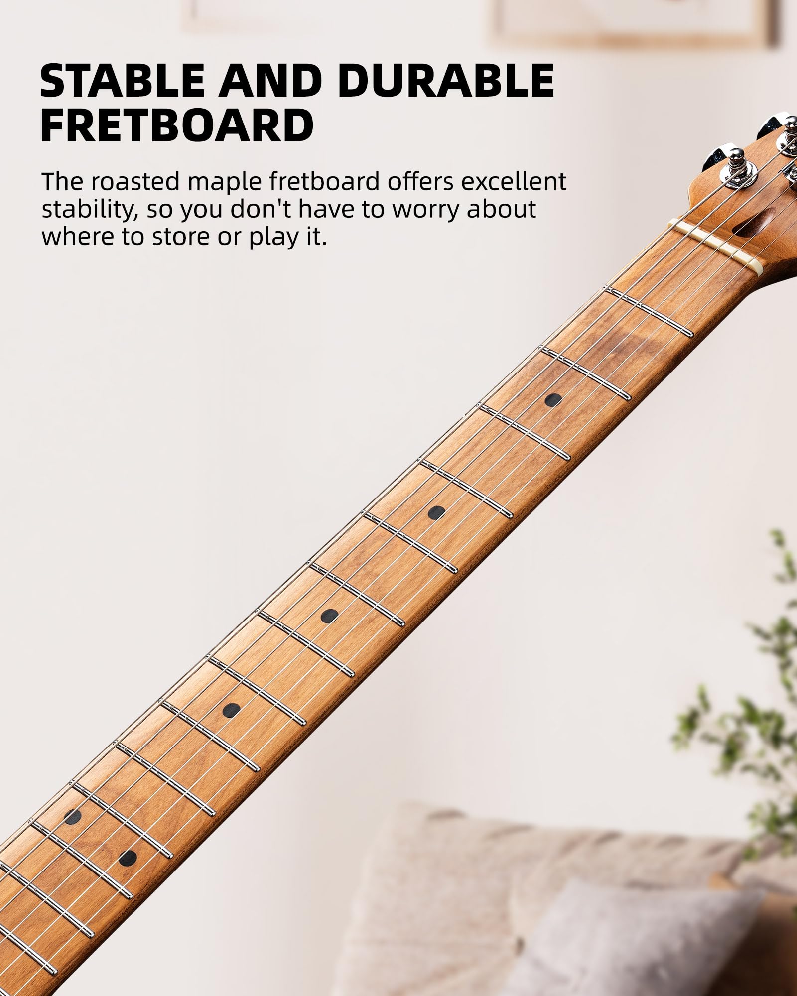 LEKATO ST-01 Black Electric Guitar 39 Inch HSS Guitar