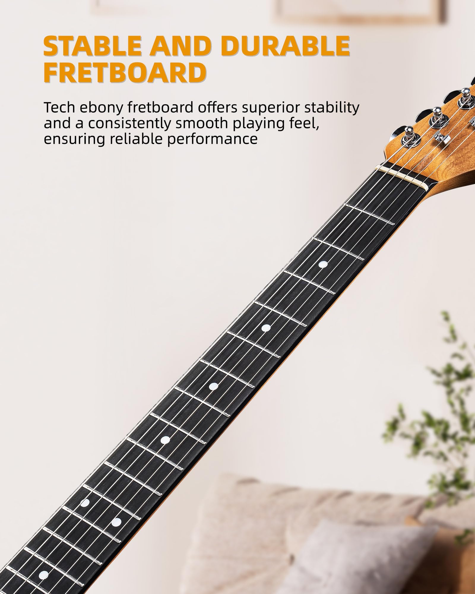 LEKATO ST-02 Electric Guitar Set 39 Inch SSS Pickups Guitar