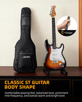 LEKATO ST-02 Electric Guitar Set 39 Inch SSS Pickups Guitar