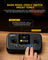 LEKATO PA-4 Pocket Guitar Multi Effects Rechargeable 6 Modules, 80 Presets, 20 Amp Modeling