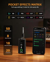 LEKATO PA-5 Electric Guitar Headphone Amp 50 Presets 18 Amps 20 IRs