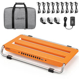 LEKATO PB-04S Guitar Pedal Board w/ Built-in Power Supply(16x7.2x4.4")