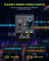 LEKATO P30 IEM Rechargeable Professional Headphone Amplifier