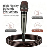 JAMELO F19 Wired Dynamic Microphone Handheld Mic with 5m Cable 40Hz–13kHz Frequency