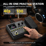LEKATO ME-100 Guitar Multi Effects Pedal Sims NAM IR Loading OTG/ASIO Live Streaming Recording