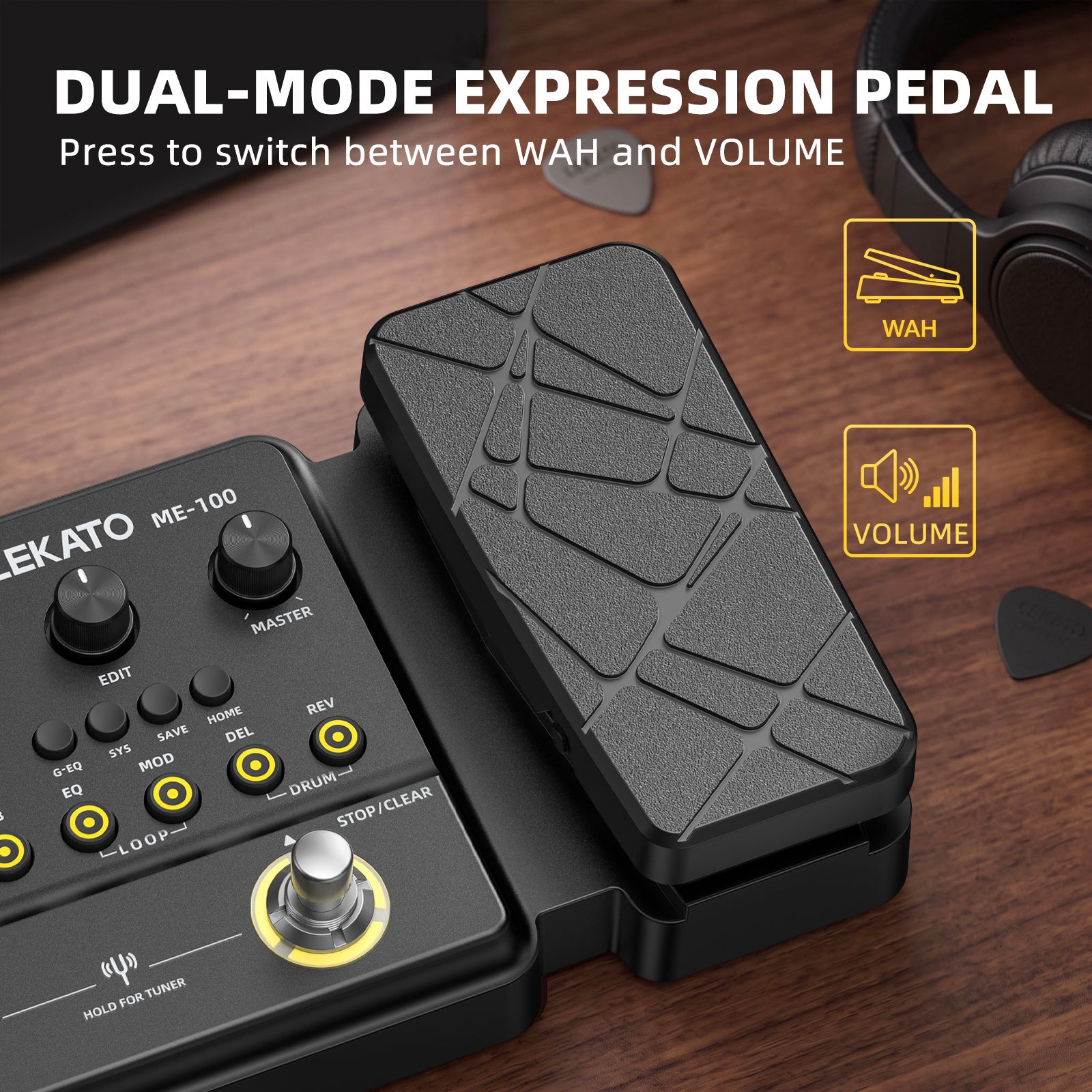 LEKATO ME-100 Guitar Multi Effects Pedal Sims NAM IR Loading OTG/ASIO Live Streaming Recording