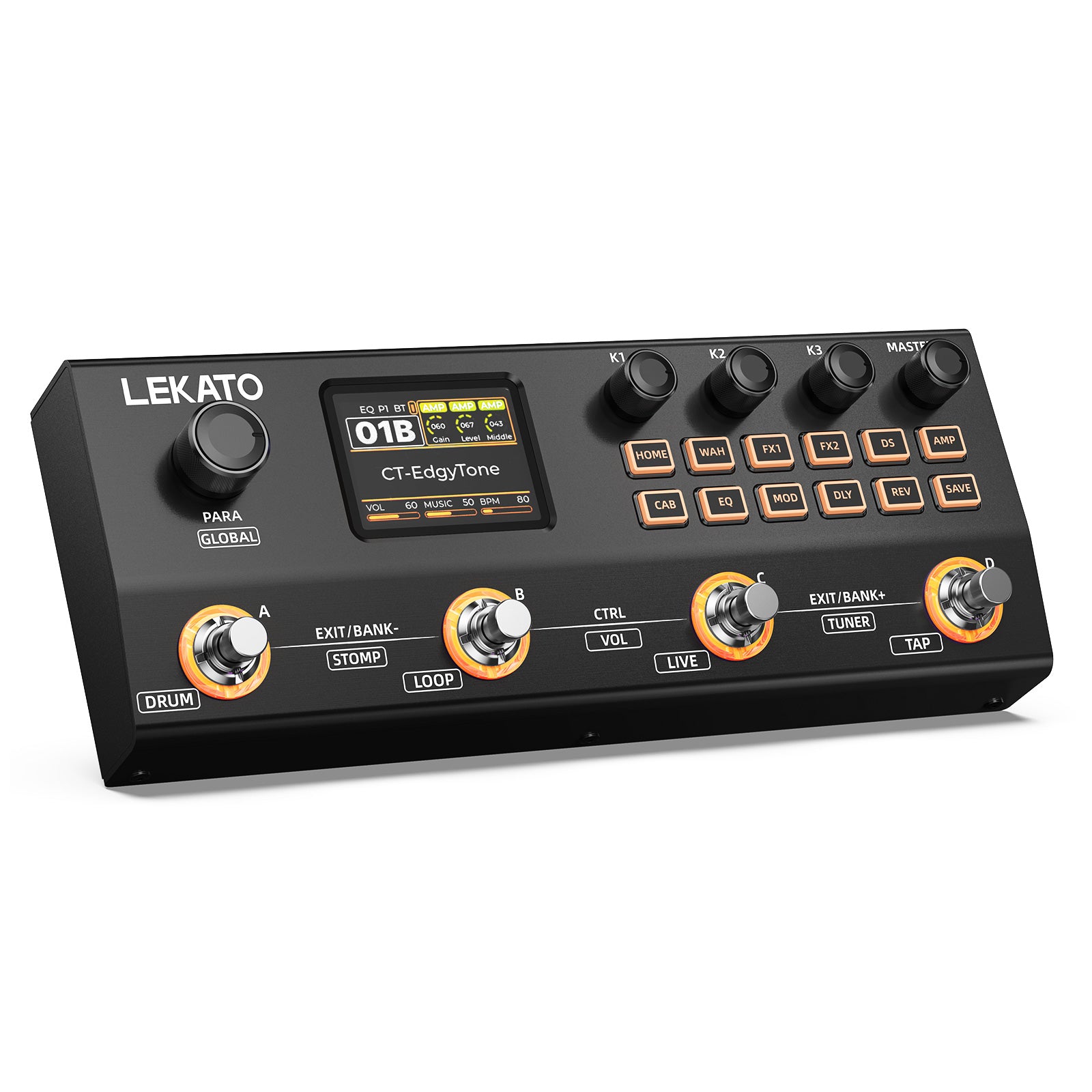 LEKATO TANK PRO Guitar Multi Effects Processor