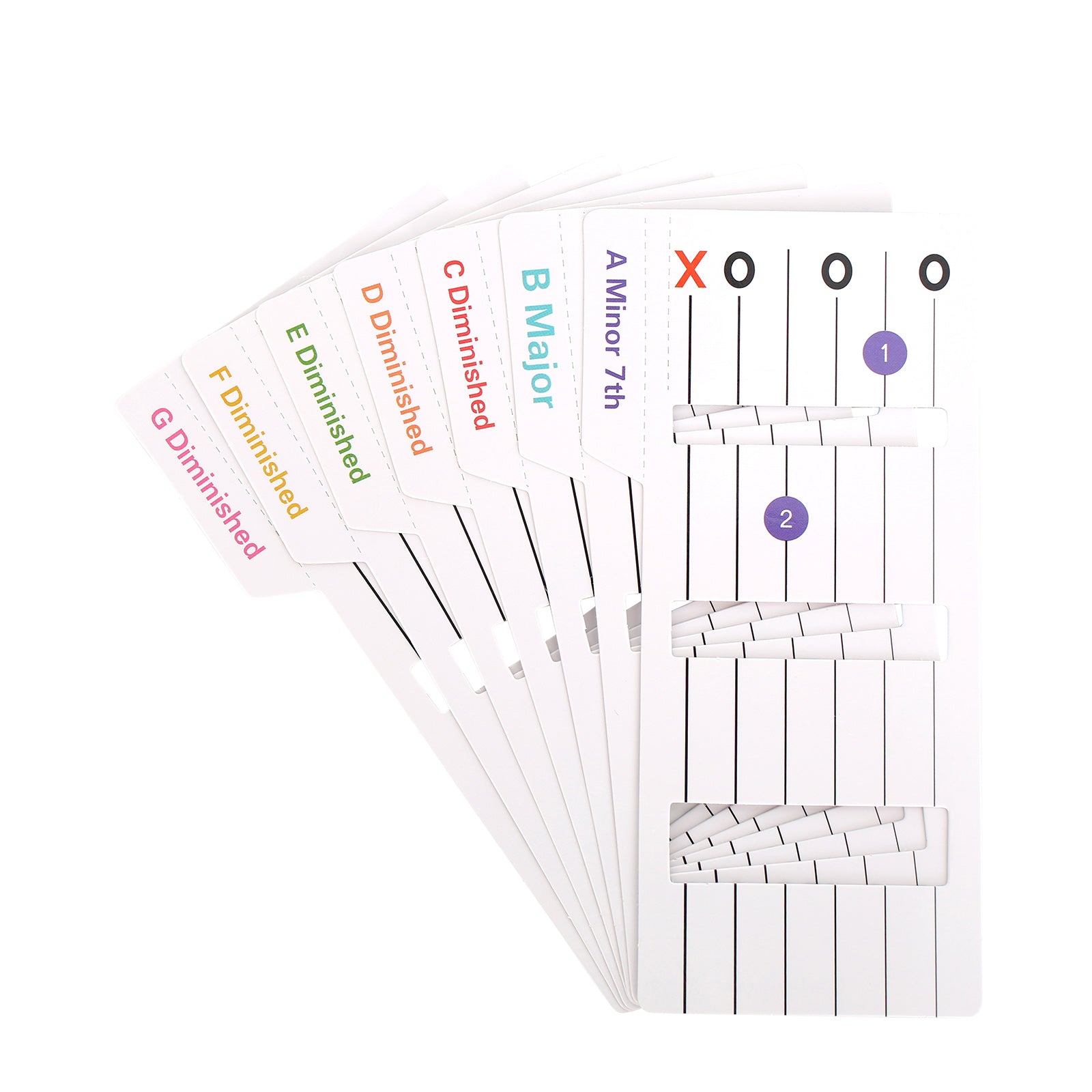 56Pcs Guitar Chord Learning Cards for Beginners