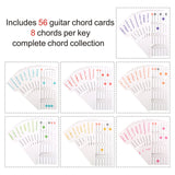 56Pcs Guitar Chord Learning Cards for Beginners