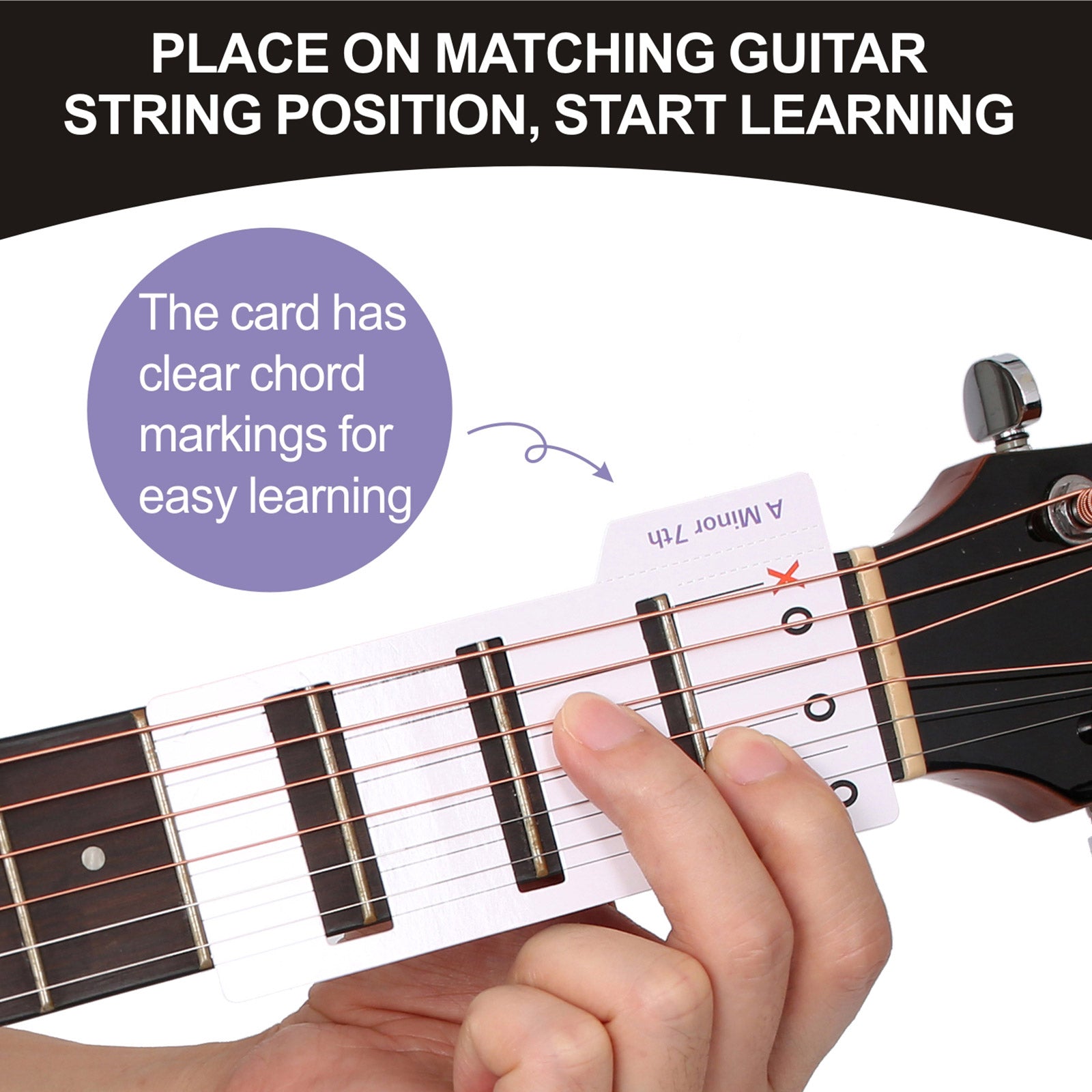 56Pcs Guitar Chord Learning Cards for Beginners