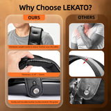 LEKATO LGS-20 Guitar Strap 3.5 Inch Wide EVA Thickened Padded PU Leather
