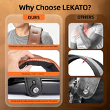 LEKATO LGS-20 Guitar Strap 3.5 Inch Wide EVA Thickened Padded PU Leather