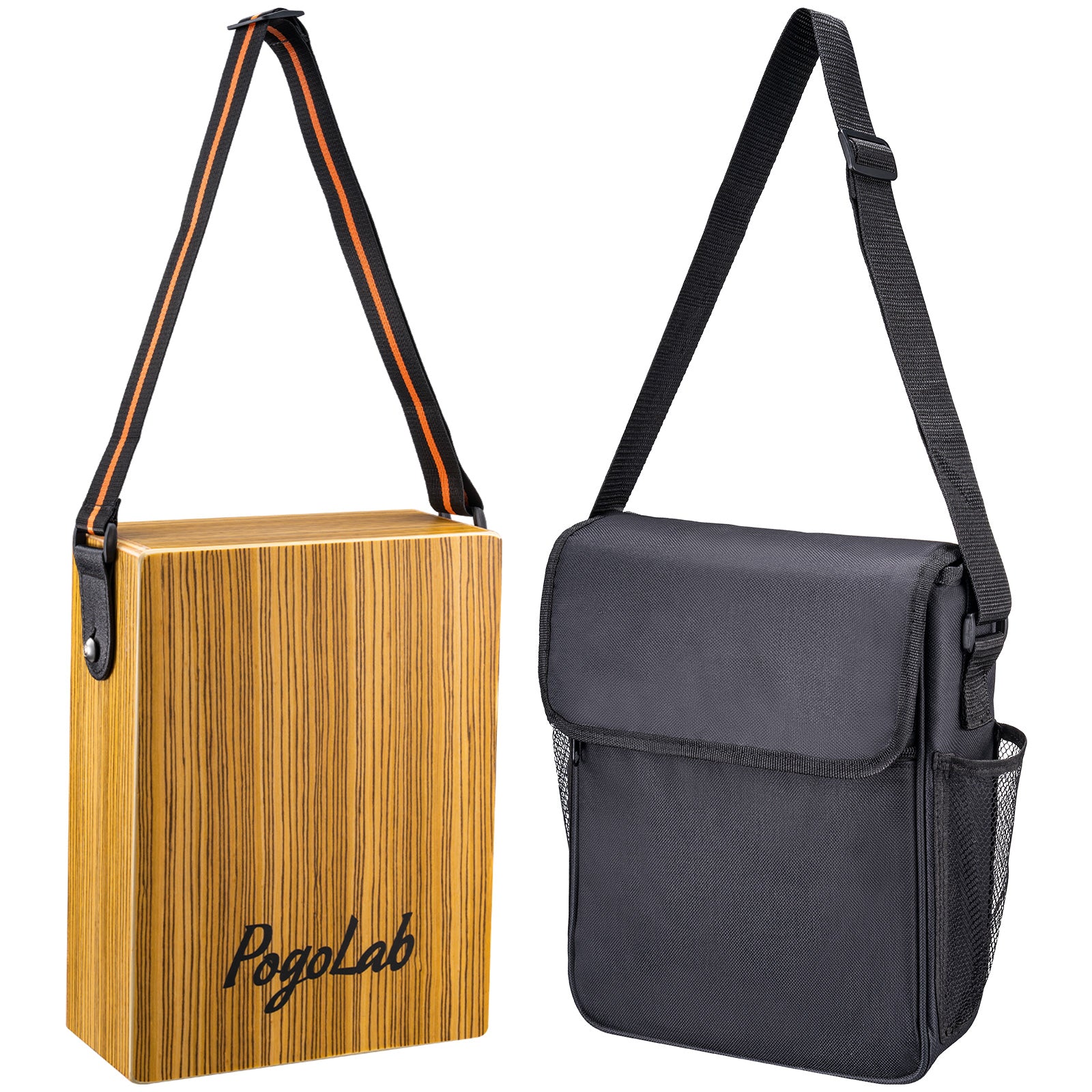 POGOLAB Portable Travel Cajon Drum Musical Hand Percussion Thick Wooden Box w/ Storage Bag - LEKATO-Best Music Gears And Pro Audio