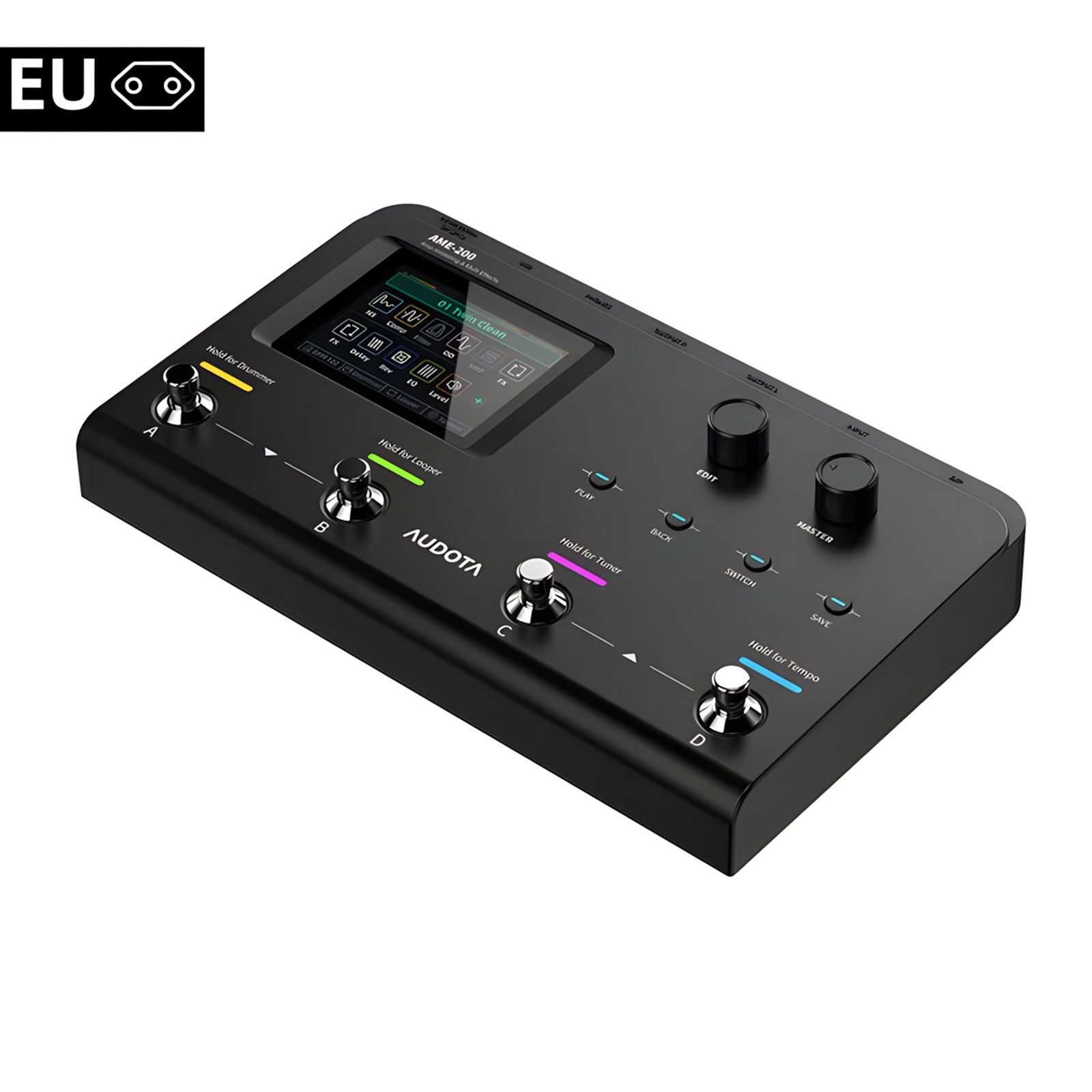 AUDOTA AME-200 Amp Modeler Multi-Effects Pedal 10 Effect Modules 200 Presets