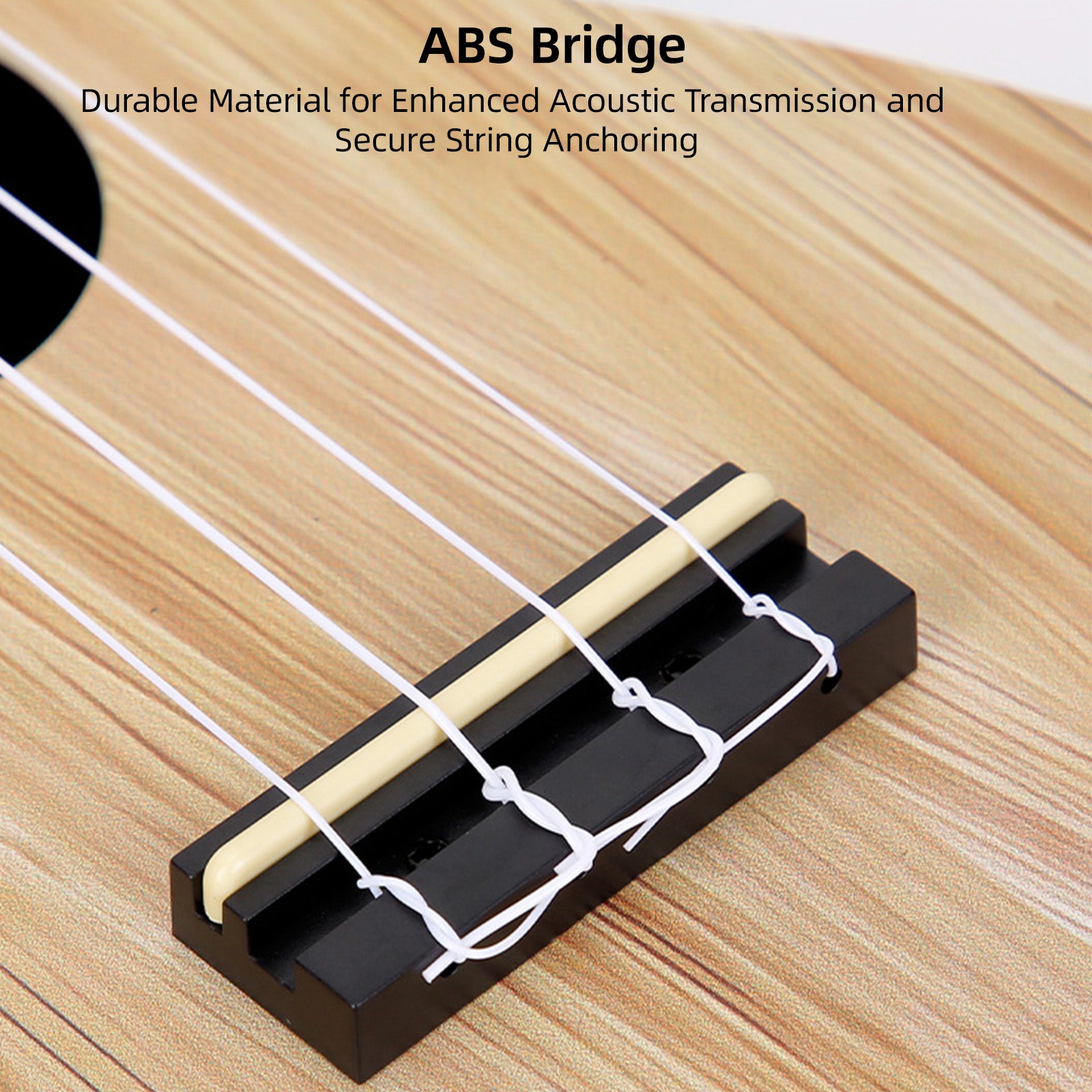 LEKATO 21 Inch Gradient Macron Simple Ukulele Composite Carbon Travel Set