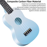 LEKATO 21 Inch Gradient Macron Simple Ukulele Composite Carbon Travel Set