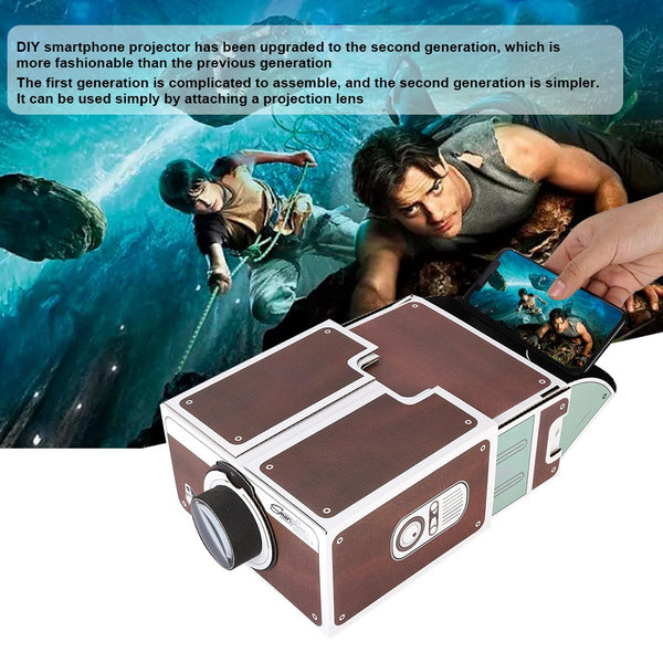 Smartphone Projector DIY Phone Portable Home Cinema TV Screen(Only available in Germany)